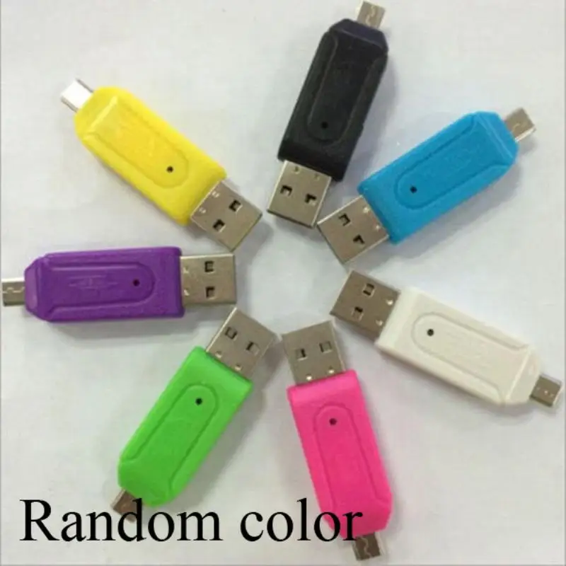 2в1 Портативный Micro USB 2 0 OTG SD TF кард ридер для телефона Android высокоскоростной USB2.0