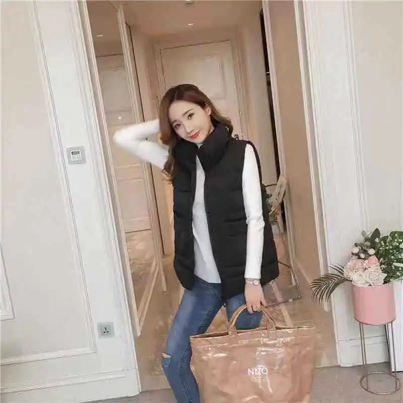 New Style down Feather Cotton Vest WOMEN'S Vest Coat Winter Thick Section Short Korean-style Autumn& Winter Vest