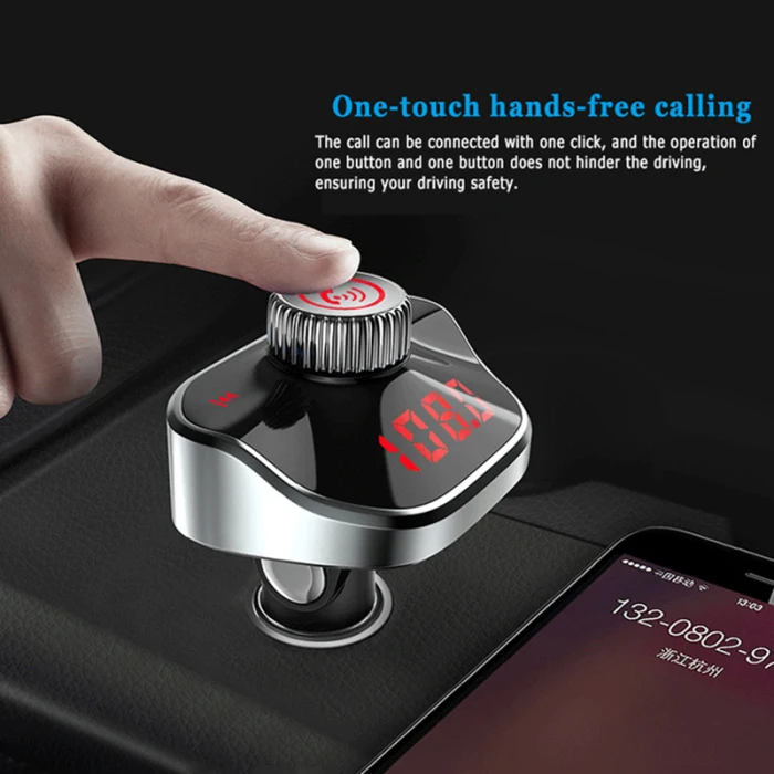 Bluetooth 4,2 fm-передатчик Handsfree автомобильный комплект Двойной USB аудио приемник музыкальный плеер NC99