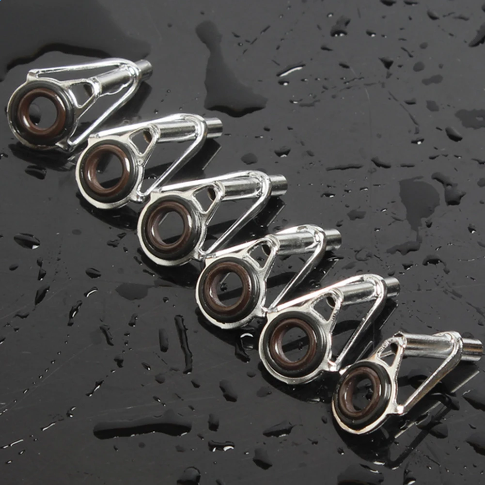 80 Pcs Fishing Rod Pole Guide Tip Top Ring Eye Repair Kit 10 Sizes Steel Rod Guide