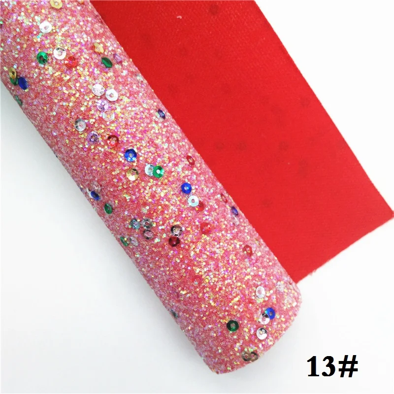 13 Glitterwishcome 21X29 см A4 Размеры неоновый блеск с блестками; блестящие туфли-лодочки на устойчивом кожа, искусственная кожа из искусственной кожи тканевый Виниловый фон для банты, GM632A - Цвет: 13