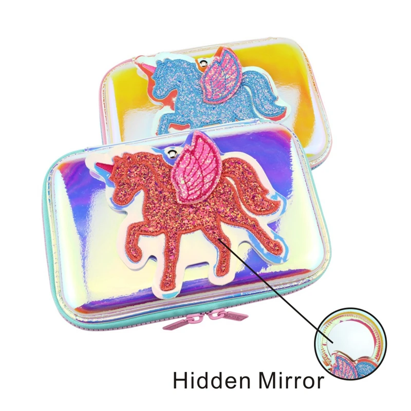 

Kawaii Unicorn Pencil Case Cute Unicorn Rainbow Laser Pencilcase Box Bag for Girls Big Stationery Back to School Supplies Gift