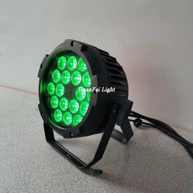 С flycase 8 Лот Водонепроницаемый ip65 Открытый 18x10 Вт 4в1 led par-прожектор RGB wash wall spot par плоский led lyre wash