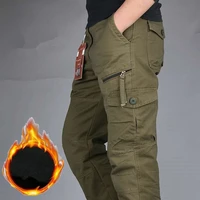 Hiver hommes Cargo pantalon Double couche polaire chaud épais Camouflage tactique coton pantalons longs hommes Baggy décontracté coton pantalon 4