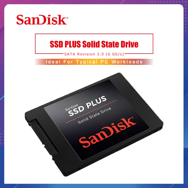 Sandisk SSD Plus Внутренний твердотельный жесткий диск SATA III 2 5 &quot120 ГБ 240 480 ноутбук |