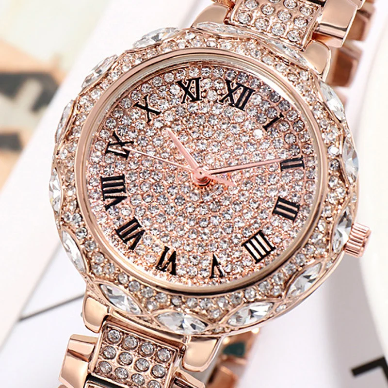 2020 Fashion Classic Roma Watch Women Diamond Watches Orologi Da Polso Al Quarzo In Oro Rosa Orologi Da Donna Reloj Mujer Relogio Feminino