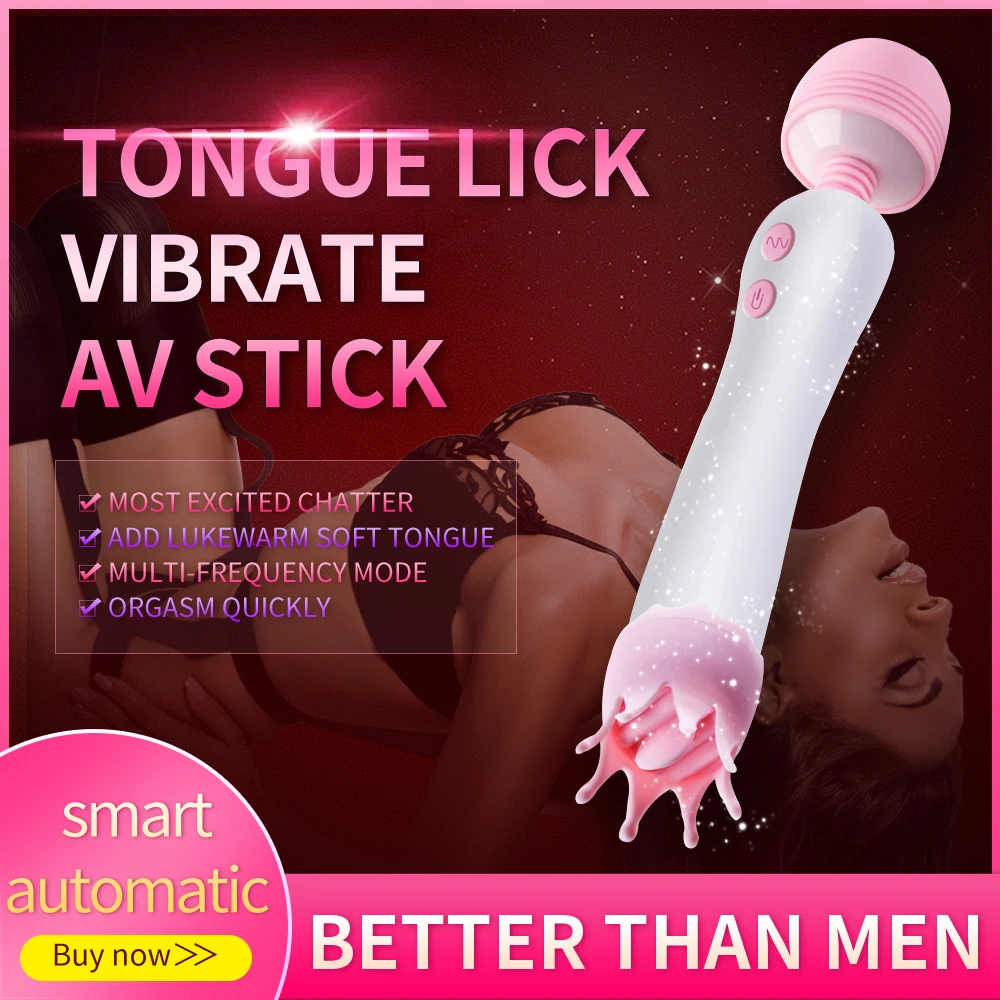 Giocattoli sexy per succhiare il clitoride per le donne, dildo per leccare la lingua, punto G, 12 velocità, vibratore AV in ABS, masturbatore Adu_voghion.com