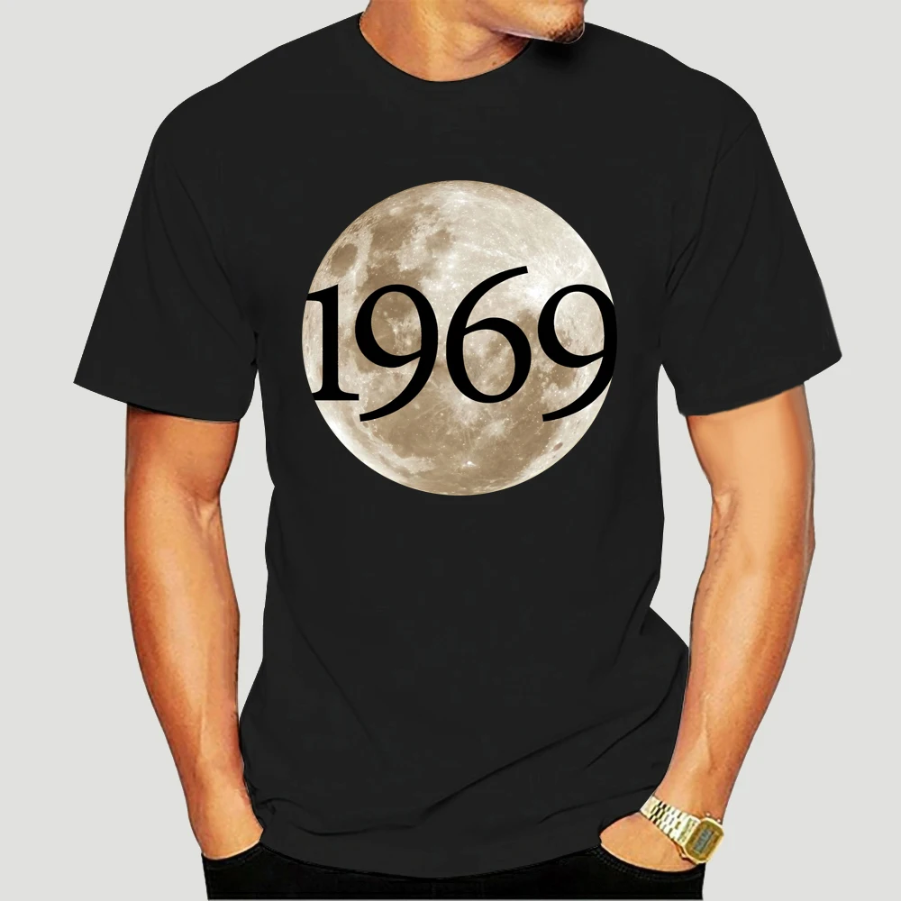 50-я годовщина Apollo 11 1969 посадка на Луну черная футболка Размер M-3XL 0151J | Мужская