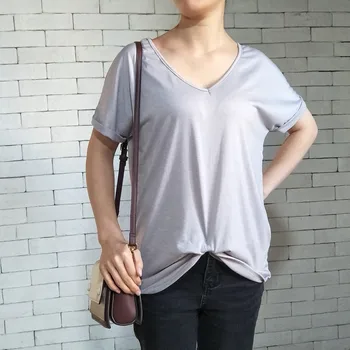 

Summer Women T Shirt For Ladies solid Short Sleeves Round Neck Woman t-shirts S To 2XL Female tee 2020 summer ladies clothes