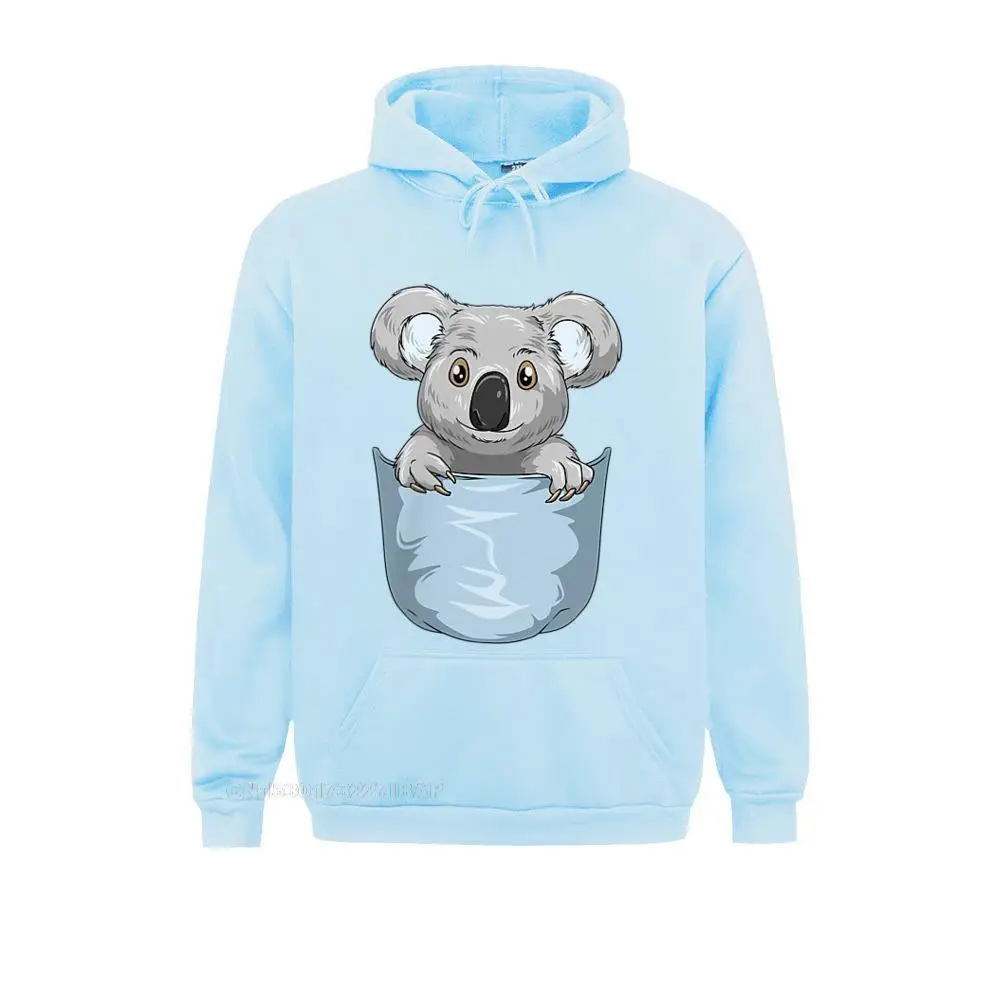 thumbnail image 1 of Sudadera con capucha de manga larga con estampado de koala de bolsillo que se asoma, divertida, para el día del padre, para Navidad, para hombre, 1 of 4