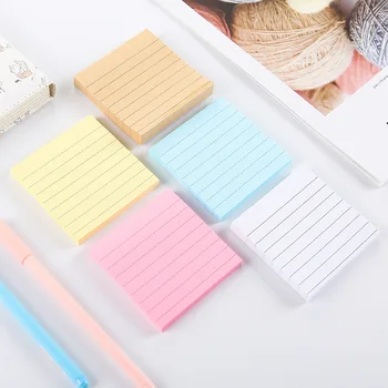 

70 Sheets Solid Color Horizontal line Memo Pad Kawaii Sticky Notes Boy Girl Diary DIY Decorative School Notebook Stationery