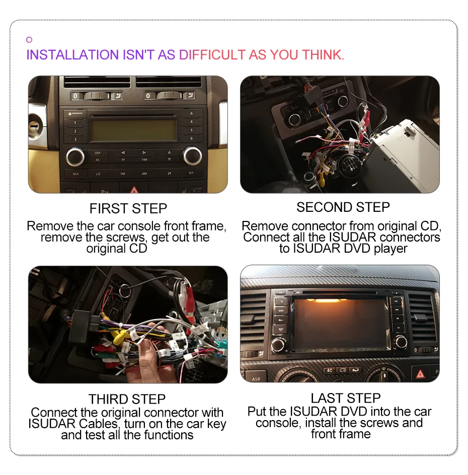 Clearance Isudar 2 Din Android 9 Auto Radio For VW/Volkswagen/Touareg Canbus Car Multimedia DVD Player GPS Octa Core ROM 32GB DVR Camera 22