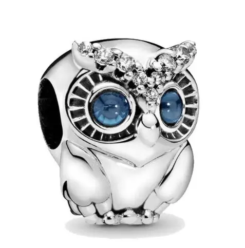 

Original 925 Sterling Silver Bead Charm The New Sparkling Owl Charm Fit Pandora Bracelets & Necklace Women Diy Jewelry