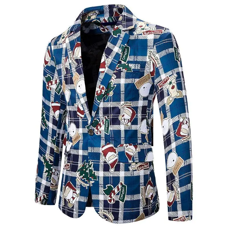 Trajes de fiestaSanta Клаус con estampado Повседневная обувь chaquetas hombre бежевый para nieve dulces | Мужская