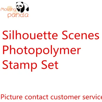 

JC199 2019 Silhouette Scenes Clear Stamp and Dies for Scrapbooking Card Album Making Metal Cutting Dies and Stamps Sets