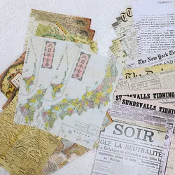 30pcs Vintage Old book page old newspaper Scrapbooking material paper Decorative Stationery Retro collage material  Junk Journal