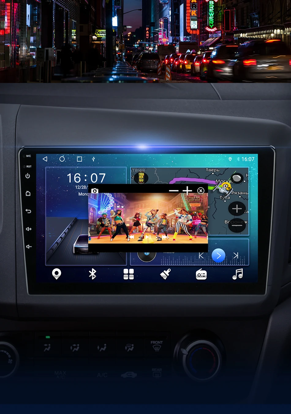 For Honda Civic 2012-2015 Android Car Radio 2 Din GPS navigation Multimedia Video Player RDS DSP 4G DVD Screen Floating stereo
