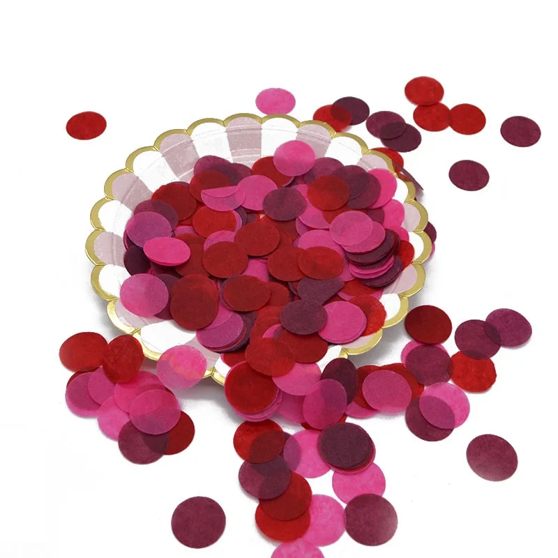 2.5cm 1000pcs/bag Multicolor Round Confetti Wedding Birthday Decor Balloons Fill Paper Confetti Party Table Sprinkles Supplies