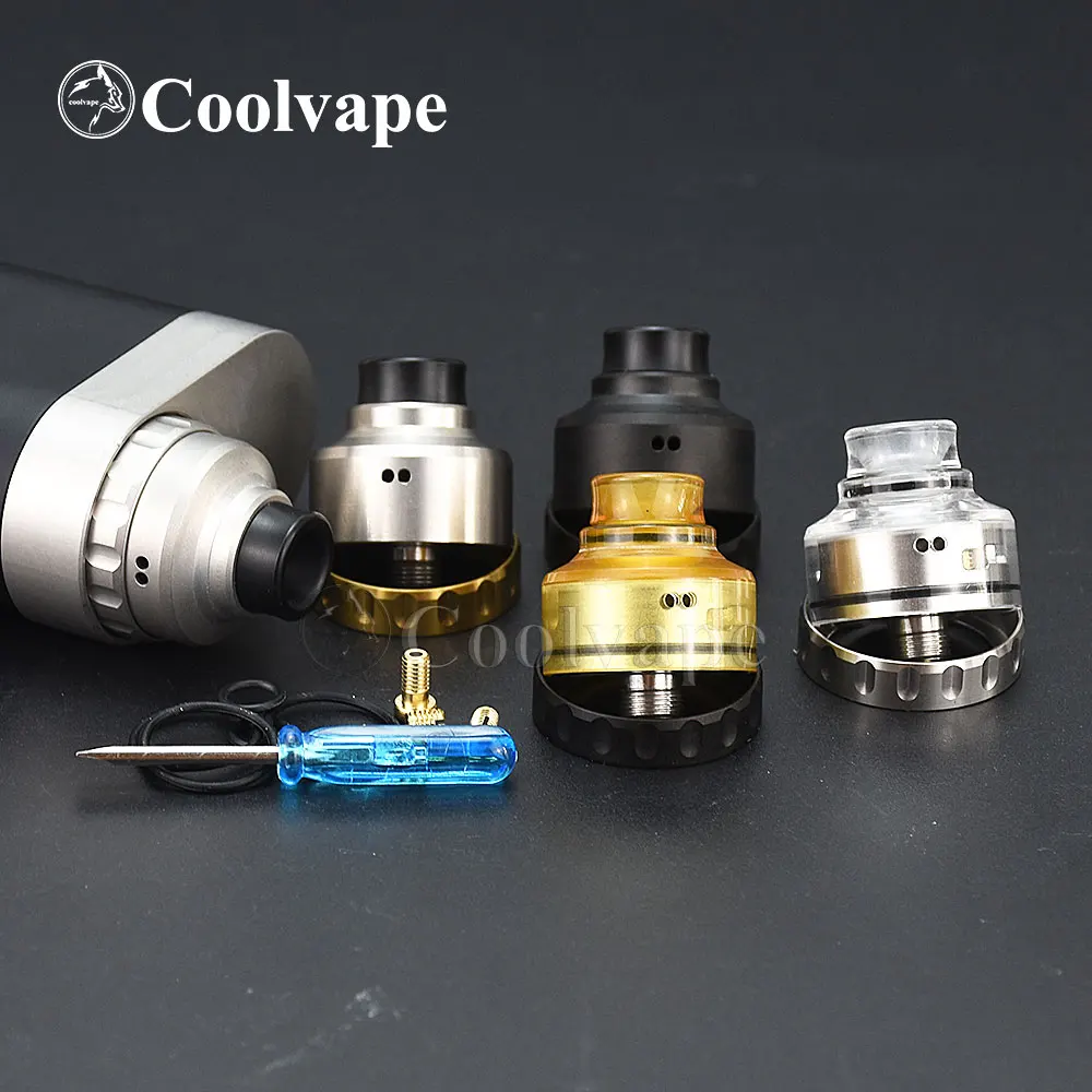 

Aston 22 RDA 22mm rda single rda with armor s rda ring 510 mtl drip tip pei pc Replacement Clear Top bellcap