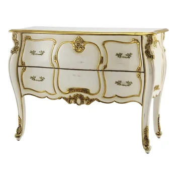 

Chest of drawers in the American style with two drawers, gold, handmade, chest of drawers Wood home decor design