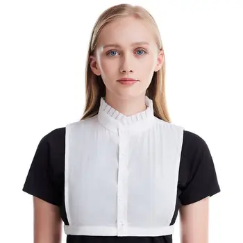 

Solid Color Shirt Fake Collar Detachable False Lotus Leaf Stand-up Collar Lapel