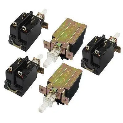 

5 Pcs AC 250V 8A 4 Pin 4P DPST Latching Push Button Power Switch Lock KDC-A04-2