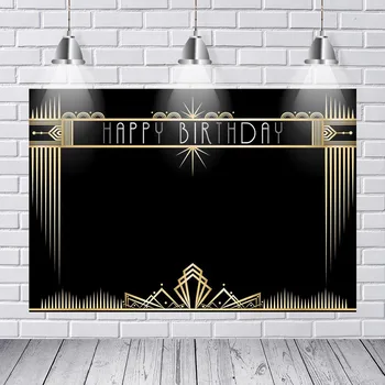 

Great Gatsby Backdrops Gatsby Theme Happy Birthday Party Banner Decoration Photography Backdrops Studio Shoots Event Supplies