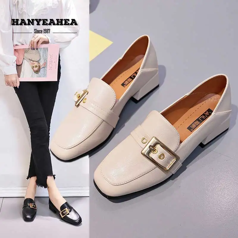 

Buckle Chaussure Femme Mature Leisure Women's Shoes For Fashion Concise Spuare Toe Buckle Chaussure Femme