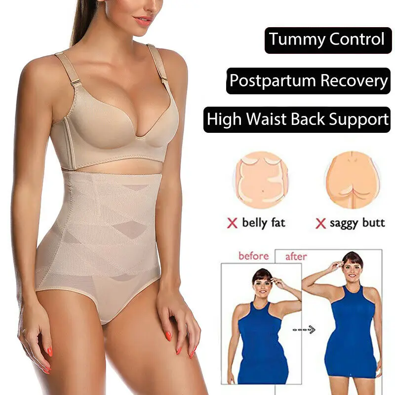 Cross Compression Abs Shaping Pants for Postpartum Abdomen Garment Tummy Tuck High Waist Control Butt Lifter for Women Slim