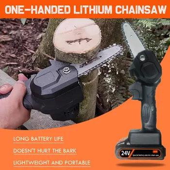 

4 INCH THE MINI ELECTRIC CHAINSAW EVER BATTERY-POWERED WOOD CUTTER US plug UR/ER/BR/AR specification hand-held pruning saw #G