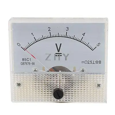 

85C1 Class 2.5 AC 0-5V Screw Mounted Voltage Panel Meter Voltmeter