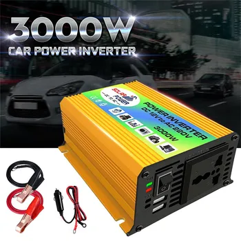 

Car Converter Power Inverters 3000W DC12V To AC220V USB Charger Boat Car for Solar Inverter Appliances Car Inverter Accessories