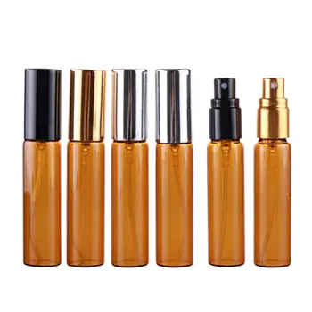 

6Pcs 5ml 10ml Spray Bottles Perfume Subpackaging Bottles Portable Reagent Bottle Perfume Atomizer Golden, Silver, Black