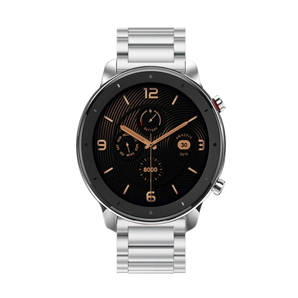 Для AMAZFIT GTR Смарт-часы 47 мм ремешок из нержавеющей стали металлический браслет горячая Распродажа дропшиппинг
