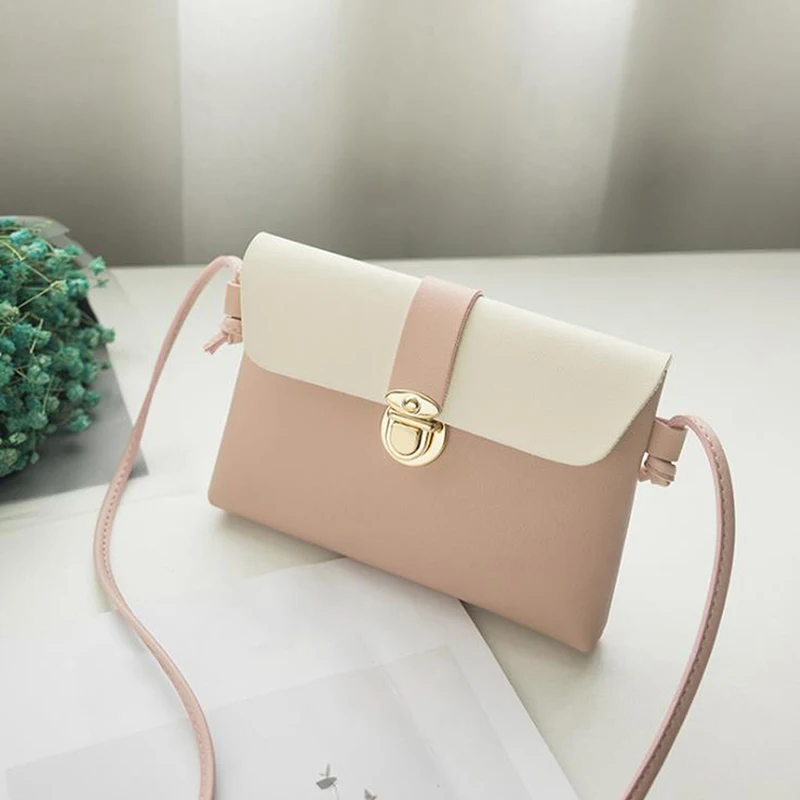 Сумки для женщин кожаные сумки PU на плечо Bolso Mujer маленькая сумка через плечо с клапаном основная Женская сумка для женщин сумка-мессенджер - Цвет: pink