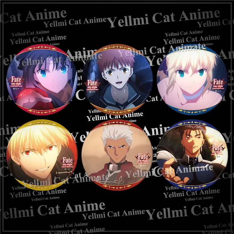 1 шт. 58 мм значки Fate stay night Tohsaka Rin The Holy Grail War модная женская брошь