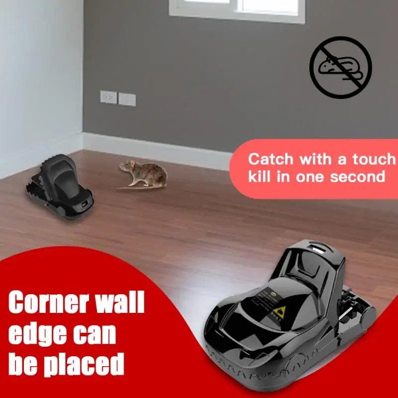 

1PCS Reusable Plastic Rat Traps Mice Mouse Traps Mousetrap Bait Snap Spring Rodent Catcher Pest Control Repellent Boxes Home