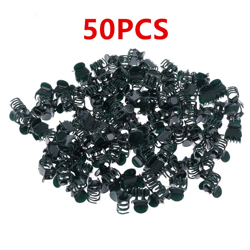 50PCS 20/50PCS Plastic Plant Support Clips Orchid Stem Clip for Vine Support Vegetables Flower Tied Bundle Branch Clamping Garden Tool - Цвет: 50PCS