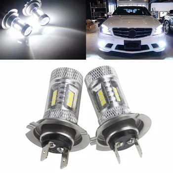 

1 Pair 15W H7 White LED Bublb Headlight Car Fog Lamp DRL 6000K 12V Replacements
