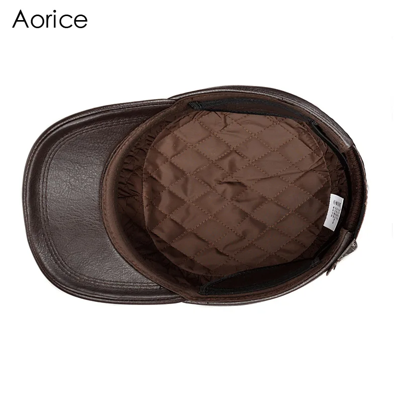Aorice, натуральная кожа, Мужская бейсболка, кепка CBD, высокое качество, Мужская натуральная кожа, для взрослых, одноцветные, регулируемые шапки, Зимняя кепка s HL101