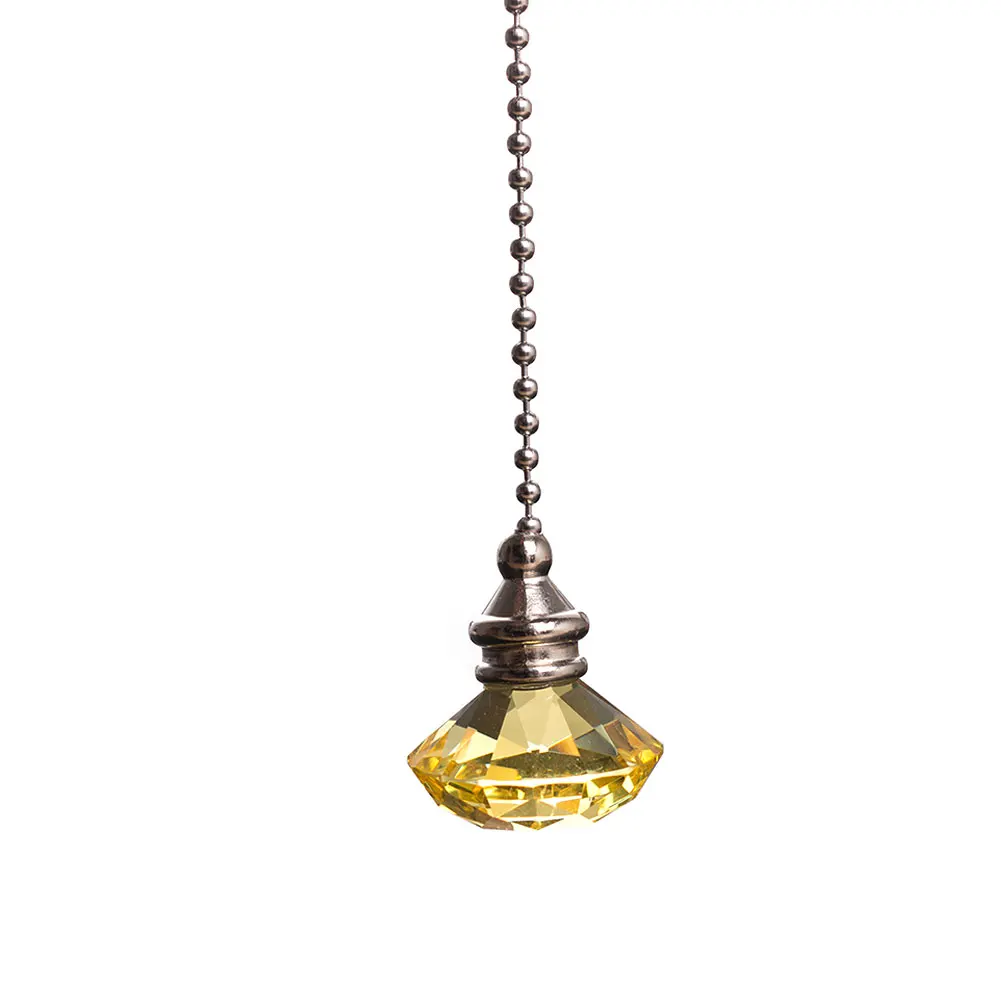

Pendant Pull Chain Home Decor Craft Dazzling Crystal Extension Ceiling Fan Desk Light Wedding Clear Styling Prism Hanging