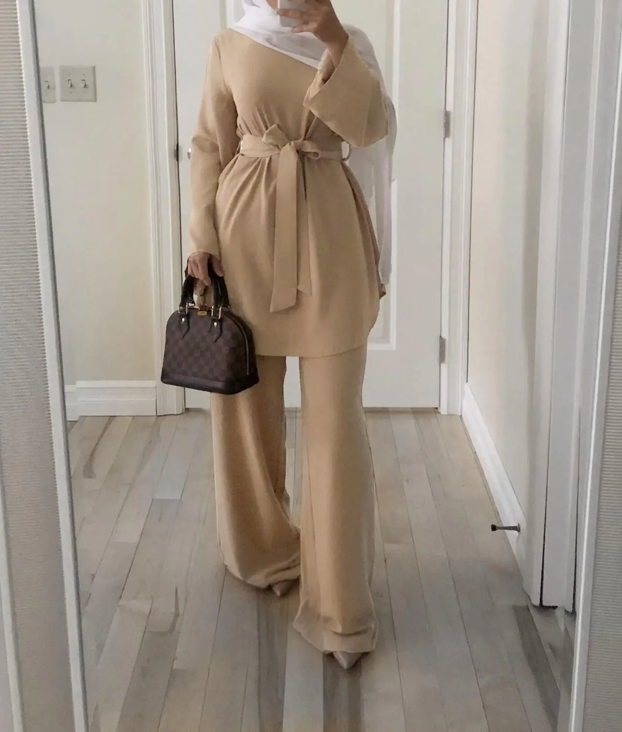 2 шт. Дубай Abaya турецкий хиджаб мусульманское платье Женская кафтан мусульманская