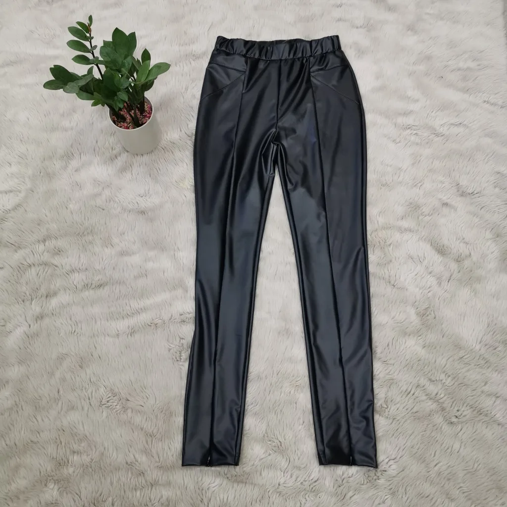 Faux Leather Pants Sexy Women Pant high 