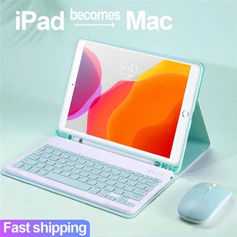 Для iPad 9 7 2017 2018 5-го 6-го поколения Bluetooth клавиатура мышь чехол для Air 1 2 Pro тачпад