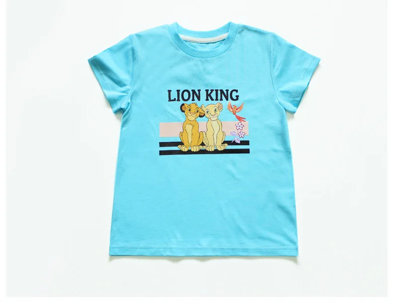 Футболка с героями мультфильмов «disney Lion King»; модная летняя футболка с короткими рукавами для мальчиков