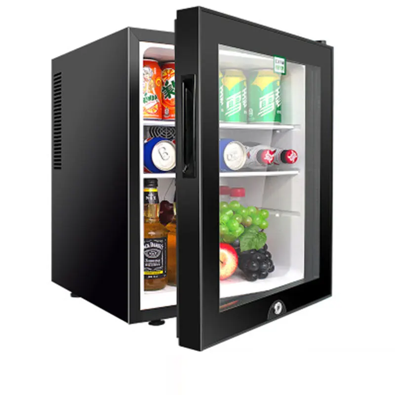 Clear glass door 40L маленький холодильник с одиночной дверью, маска для хранения чая, морозильная камера с прозрачными стеклянными дверцами - Цвет: Clear glass door