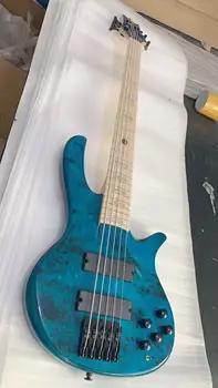 

Wholesale Guitar New 5 String Bass Electric Bass Top Quality With Active Pickups In Blue 190730