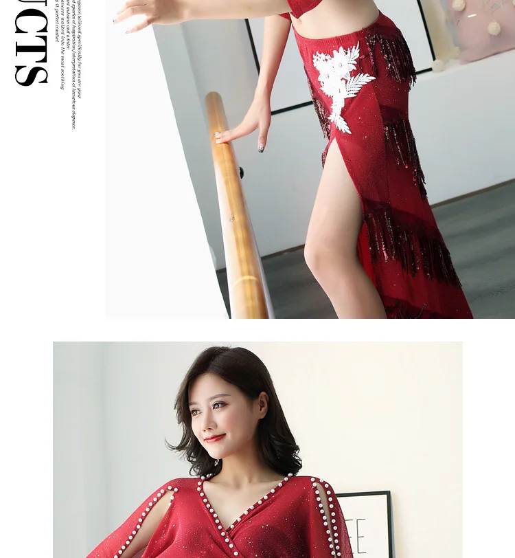 Belly Dance Costume Female Elegant Sequin Tassel Bellydance Dresses Oriental Dance Clothes Belly Dance 2 Piece Set DQL2508