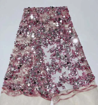 

Tulle lace fabric dress, sequined lace fabric, the latest Patten wedding lace, fairy costume material lace FJ3475