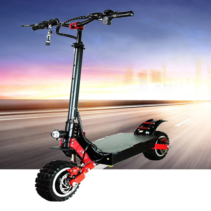 

11" 4000W Motor Powerful Adult Electric Scooter Lightweight Foldable 100km Long Range Speed 100km/H